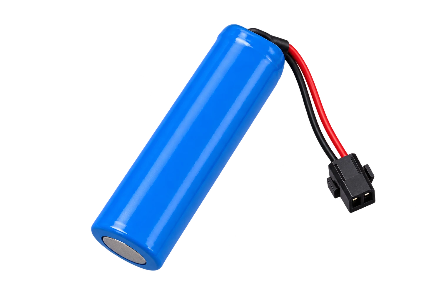 Bateria recarregável azul com conector