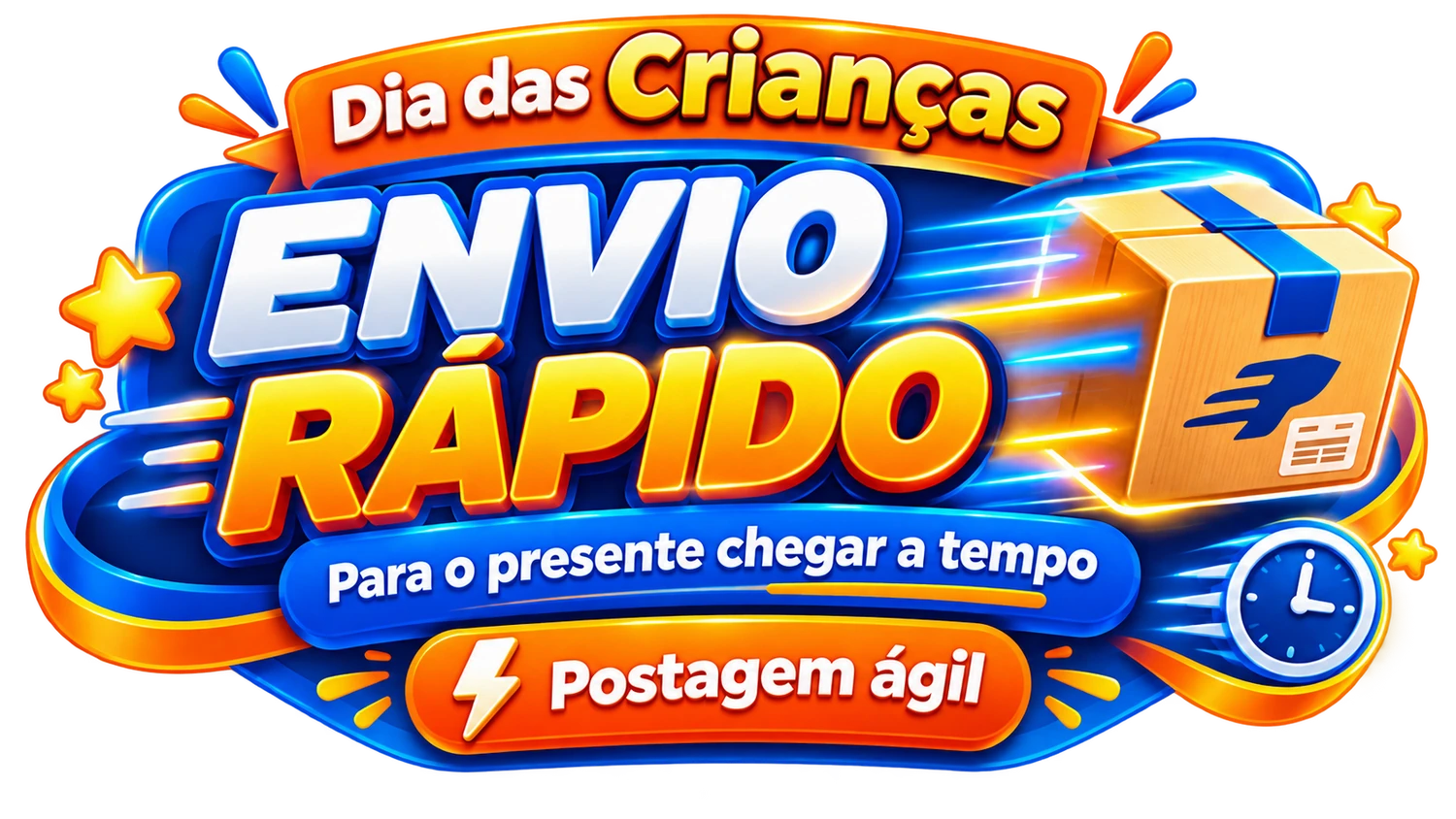 Dia das Crianças: envio rápido e postagem ágil